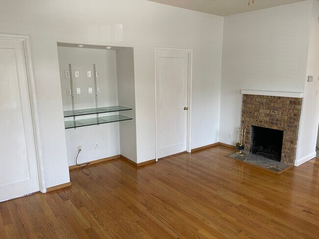 Living room with fireplace