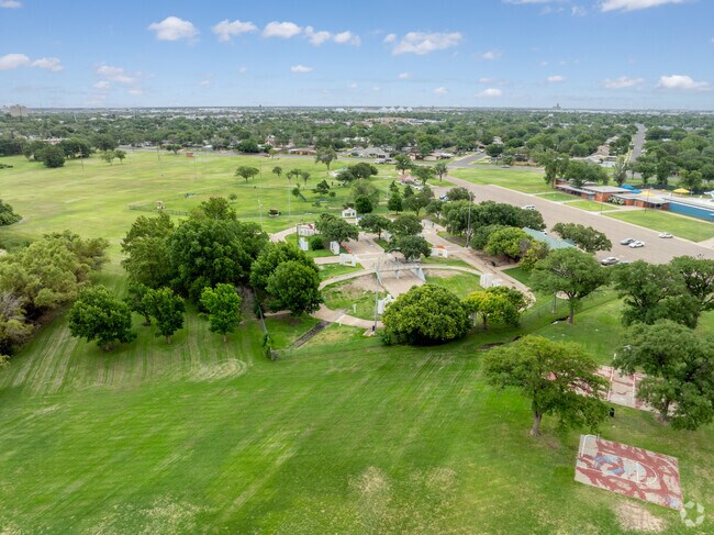 Clapp Park features an arboretum, baseball field, basketball court and a community center.