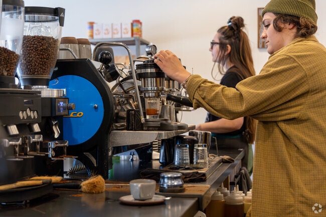 Coffee and pastry spots are plentiful across the village center.
