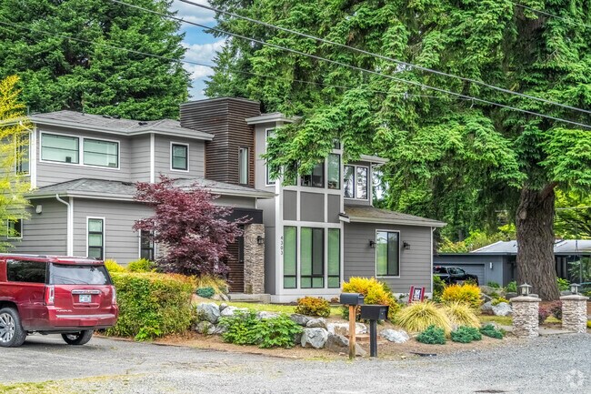 Mercerwood homes feature landscaped front yards and large footprint.