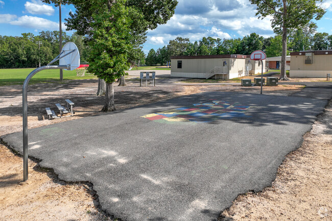 Basketball court at J B Watkins Elementary School.