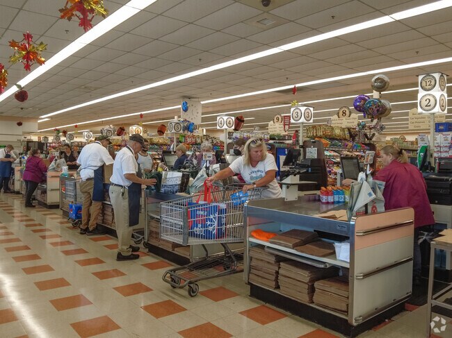 Riverside has its own Market Basket supermarket.