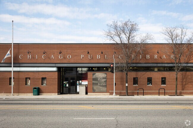 Residents of Garfield Ridge can visit the public library and borrow a book.