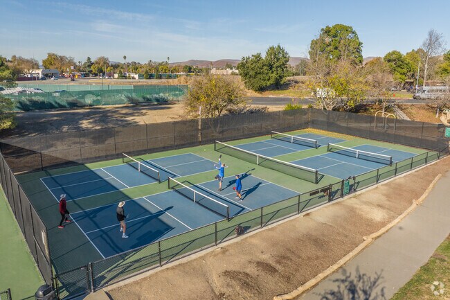 Livermore Downs Park hosts many competitive pickle ball competitions.