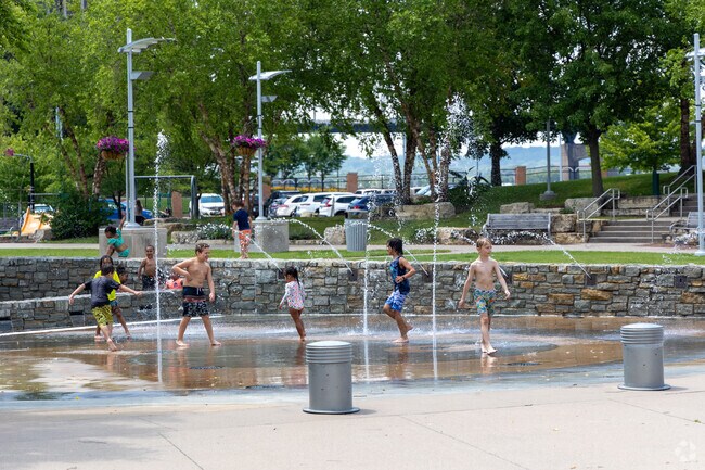 Schwiebert Riverfront Park in Downtown Rock Island is a great place to cool off in the summer.