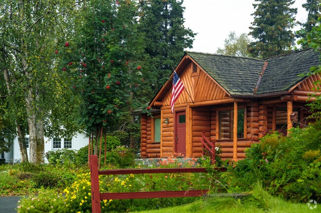Log cabin homes can be found in North Star.