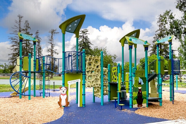 A new dog-themed playground at Butcher Park in Rose-Sartorette.