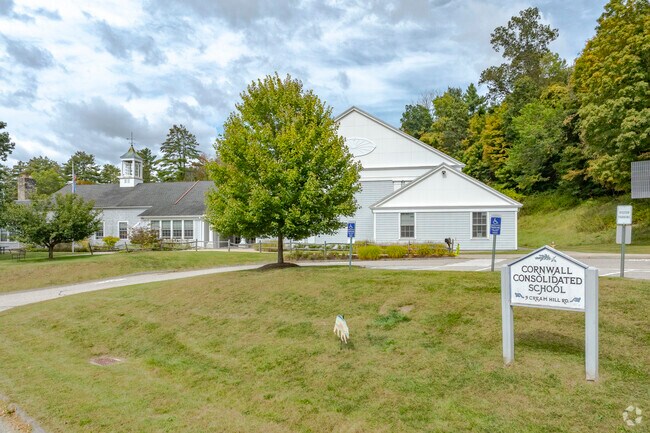 The Cornwall Consolidated School is located on Cream Hill Road in Cornwall.
