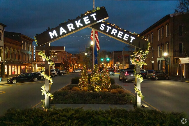Market Street serves as a central lifeline in New Albany.