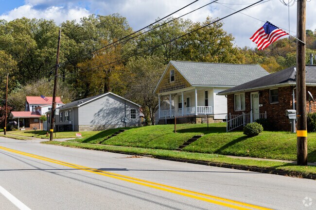 Paden City features a variety of home styles, from ranch to multistory designs.