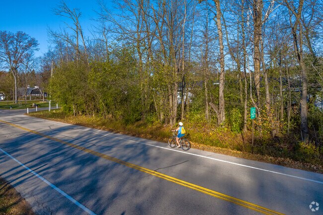 Bikers are a common sight throughout Fox Point.