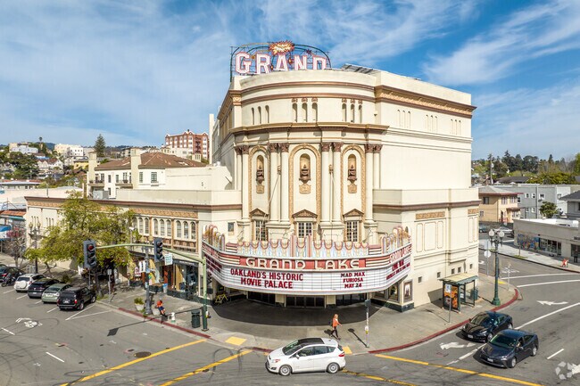 The historic Grand Lake Theater is adjacent to the Lakeshore neighborhood and is a true gem.