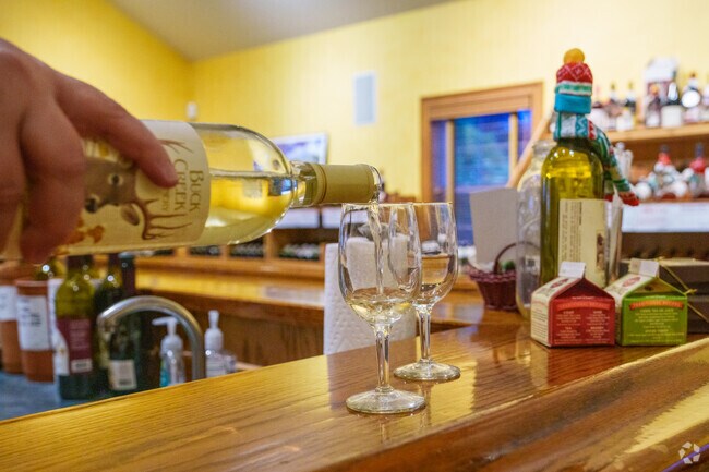 Indulge in a poor of any of Buck Creek Winery's delicious wines in New Bethel.