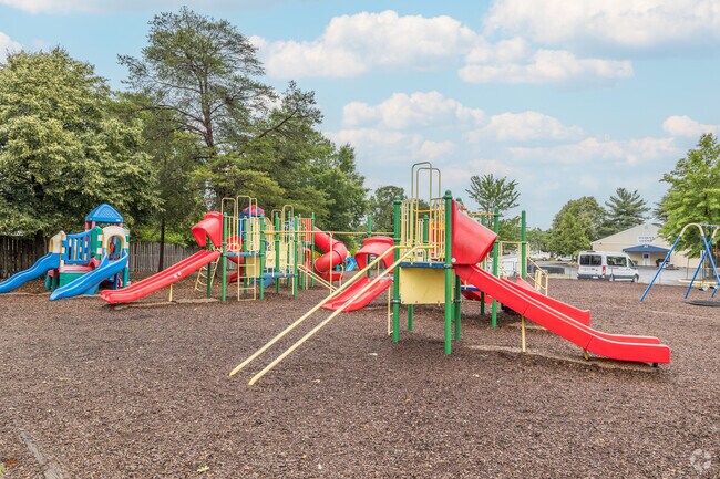 Outside there is the jungle gym for students to play during recess at Calvary Road School.