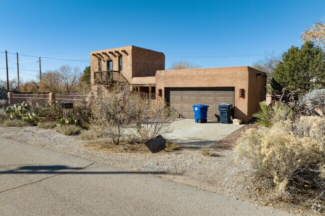 Unique stucco'd Santa fe style homes available in Ladera Heights.