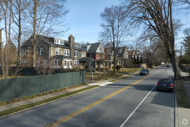 Rows of stone Foursquare homes in are a common street view in Wyndmoor.