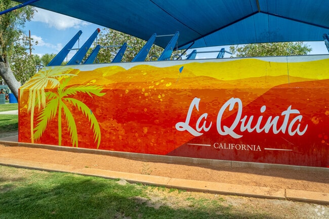 La Quinta Park has colorful signs.