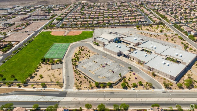 Alternate aerial shot of the entire school.
