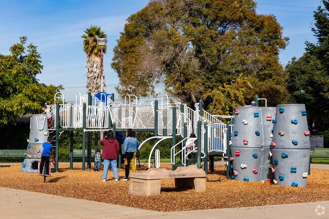 Your kids will love the playground at Cherry Grove Park in Davis Tract.