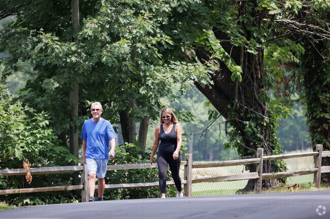 With a minimum of car traffic, Tuxedo Park, NY, is a great town for walking.