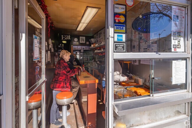 The Squeeze-In is an iconic hotdog restaurant in downtown Sunbury with a storefront only 7.5-feet wide.