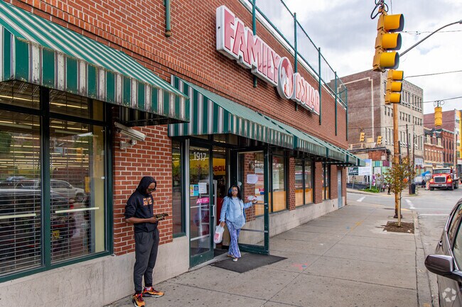 Family Dollar serves Middle Hill neighborhood and provides essentials to the community.