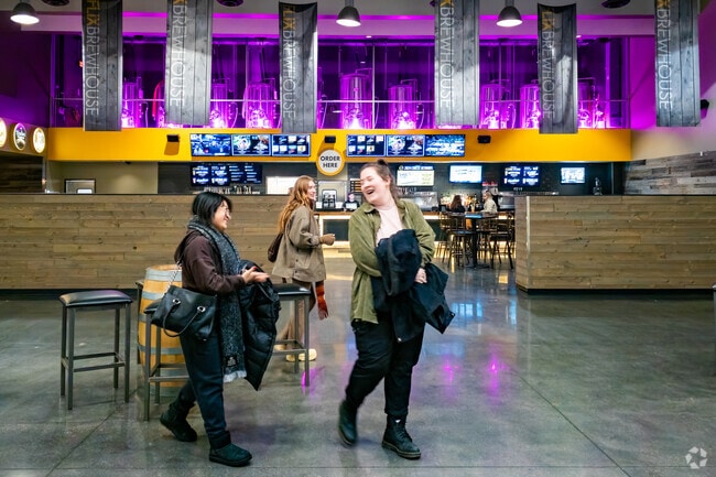 Flix Brewhouse in Merle Hay Mall south of North District.