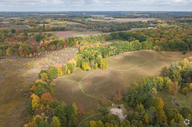 Easy trails loop through Saul Lake Bog’s central wetlands in Grattan Township.