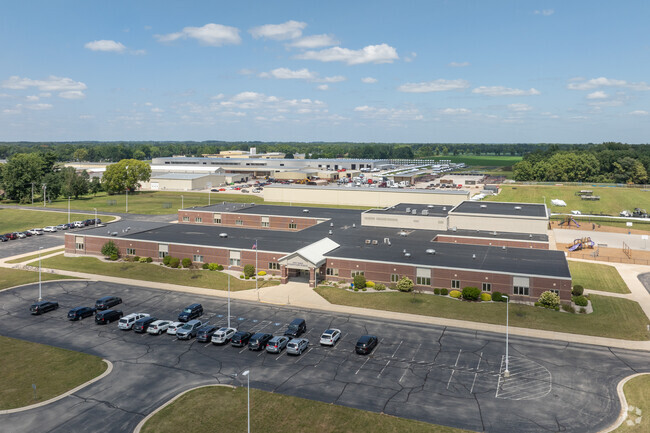 Aerial view of New Paris Elementary School.