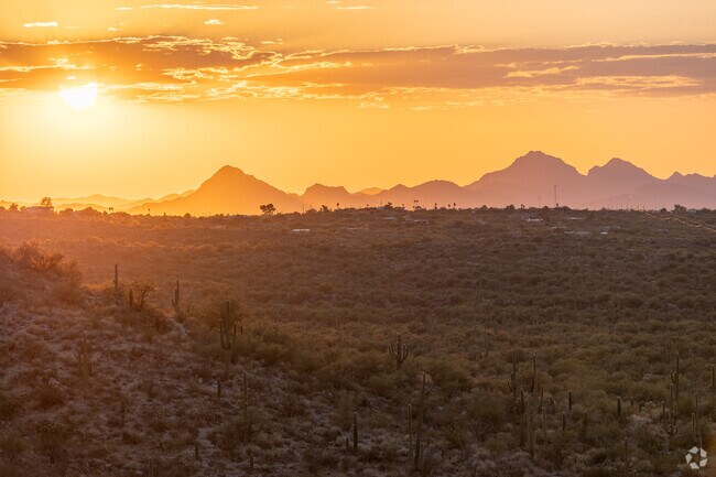 Scenic sunset views from atop of Saguaro National Park East in Tucson are majestic.