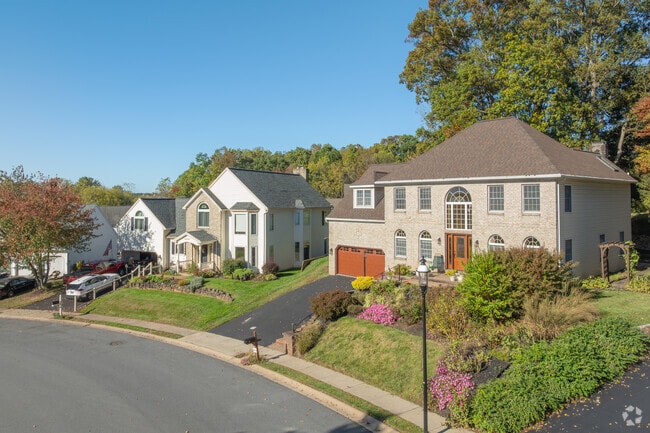 Elevated lots in Swartzville offer scenic views and walkable streets with sidewalks.
