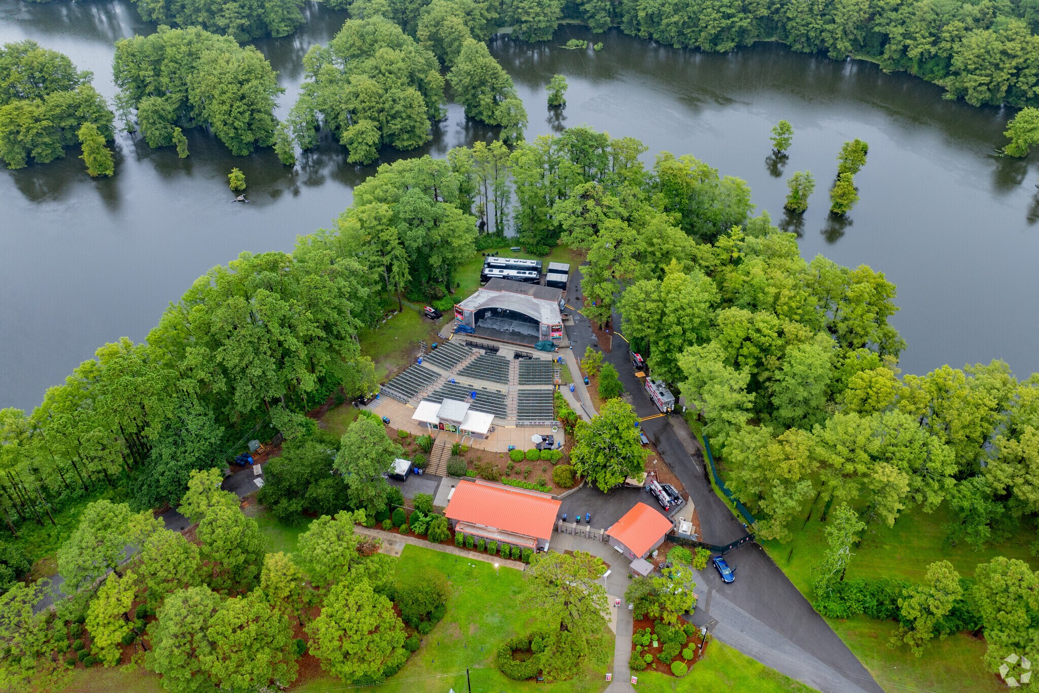 Greenfield Park's outdoor amphitheatre provides live entertainment to Sunset Park residents.