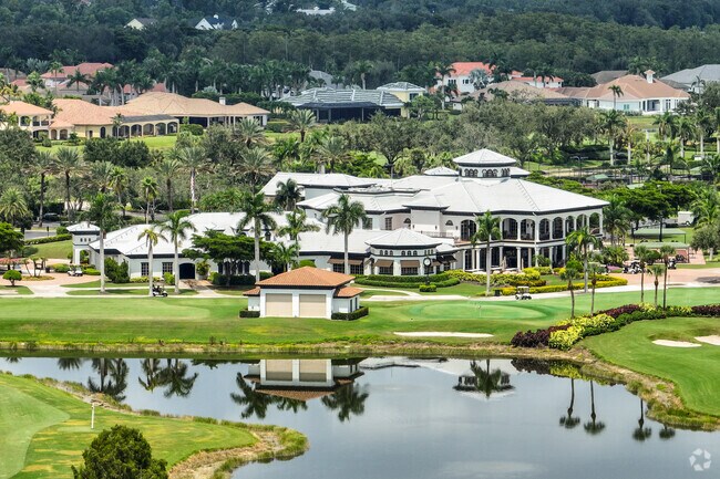 The Renaissance Golf Club house has a beautiful lake view and gorgeous outside terrace.