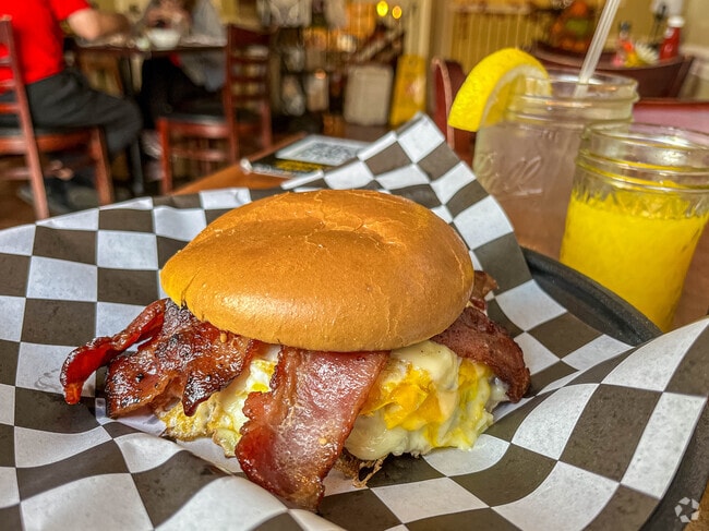 Stop by the Taylor Deli and Cafe for a hot breakfast.
