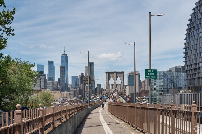 A picturesque stroll on Downtown Brooklyn's Brooklyn Bridge Promenade