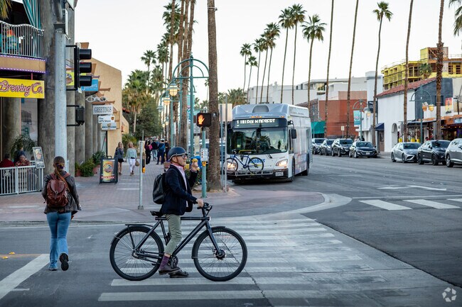 Ride your bike or take a bus from Oasis del Sol to experience the nightlife of Palm Springs.
