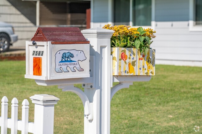 Colorful mailboxes line the streets of Glen Elder.