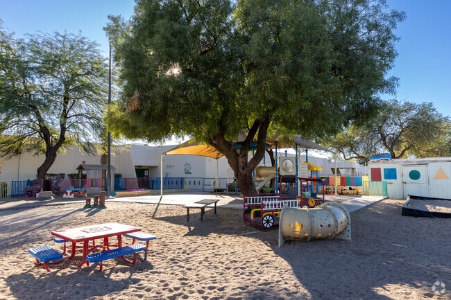 students love the playground at Ocotillo Early Learning Elementary in Tucson, Arizona