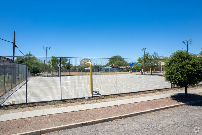 The basketball court at Ochoa Elementary School.