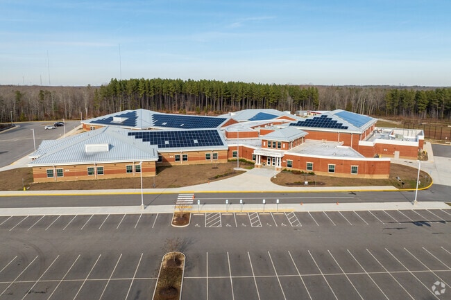 An aerial view of Old Hundred Elementary School.