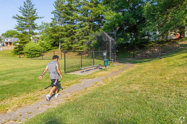 Violetville Park offers walking trails, green space, and a playground for public use.
