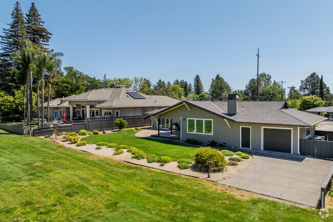 Traditional-style homes line the streets of Green Valley.