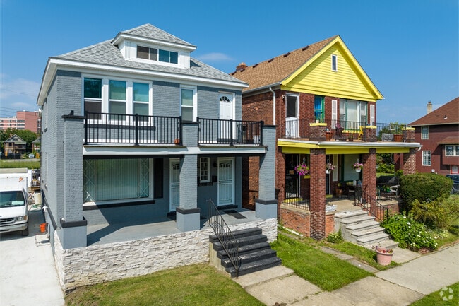 Vintage Detroit two-story multifamily bungalow homes are popular in the Chadsey Condon.