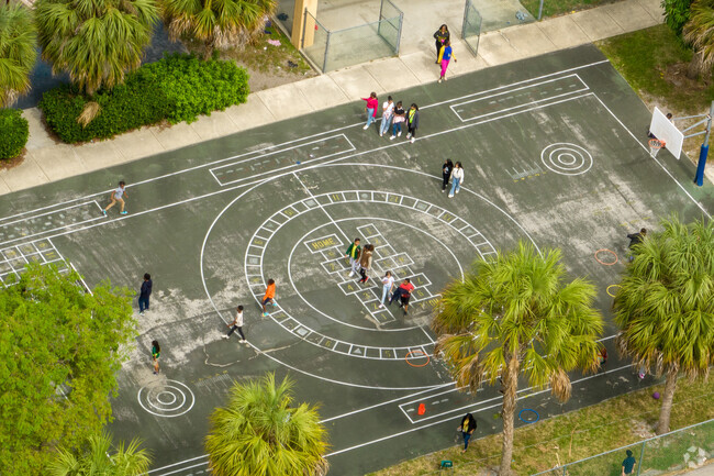 Aerial View of the Sports Fields at Orange Brook Elementary School
