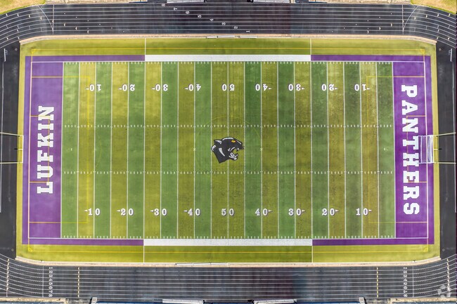 The football field at Lufkin High School is where Panthers compete with passion.