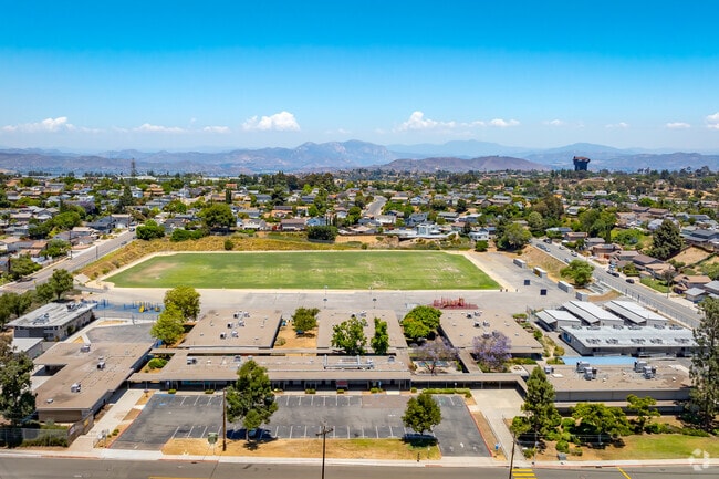 A view from above Gage Elementary School.