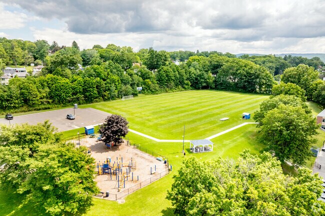 Home Brink School has a playground and spacious fields for recess.