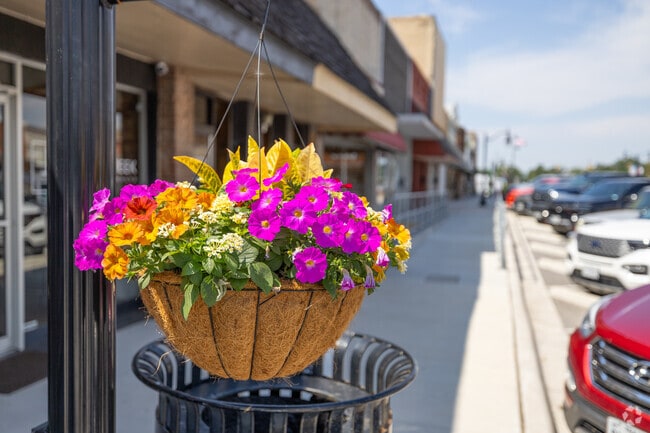 Stop and smell the petunias in downtown Whitesboro.