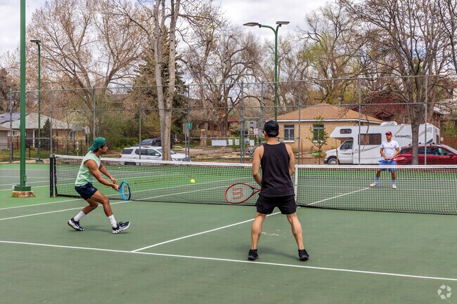 Practice your tennis skills at Lindsley Park in the Hale neighborhood.