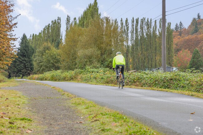 At the nearby Centennial Trail, Machias residents enjoy biking on the 30-mile-long trail.
